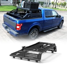 Truck Bed Sport Roll Bar with Roof Rack & Molle Panel & Spare Tire Carrier