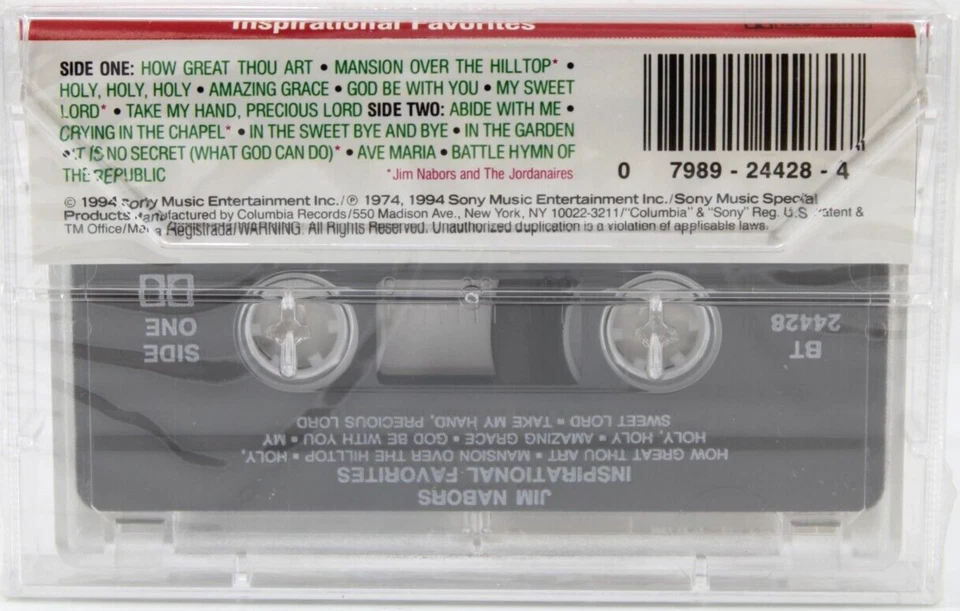 JIM NABORS INSPIRATIONAL FAVORITES GOSPEL SEALED NEW CASSETTE 1994 VINTAGE SONY - Image 3 of 4