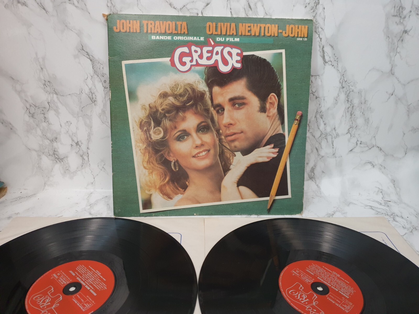 1978 Grease Soundtrack Vinyl LP Featuring John Travolta, image size:1600x1200