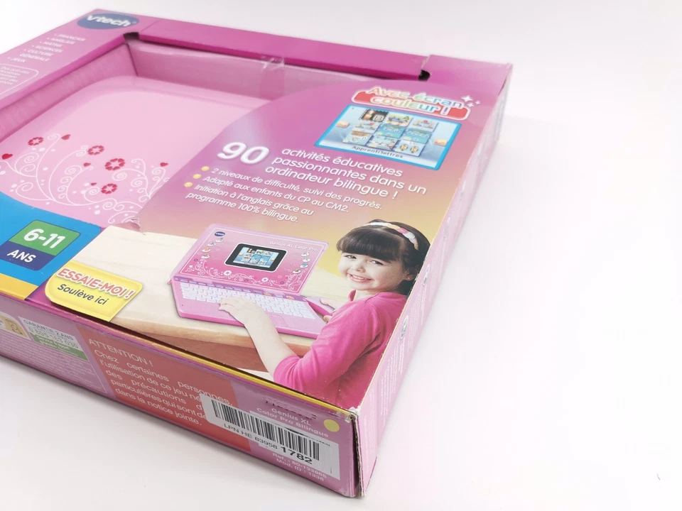 Vtech - Genius XL Color Pro Kinderlaptop zweisprachig französisch englisch rosa - Bild 2 von 4