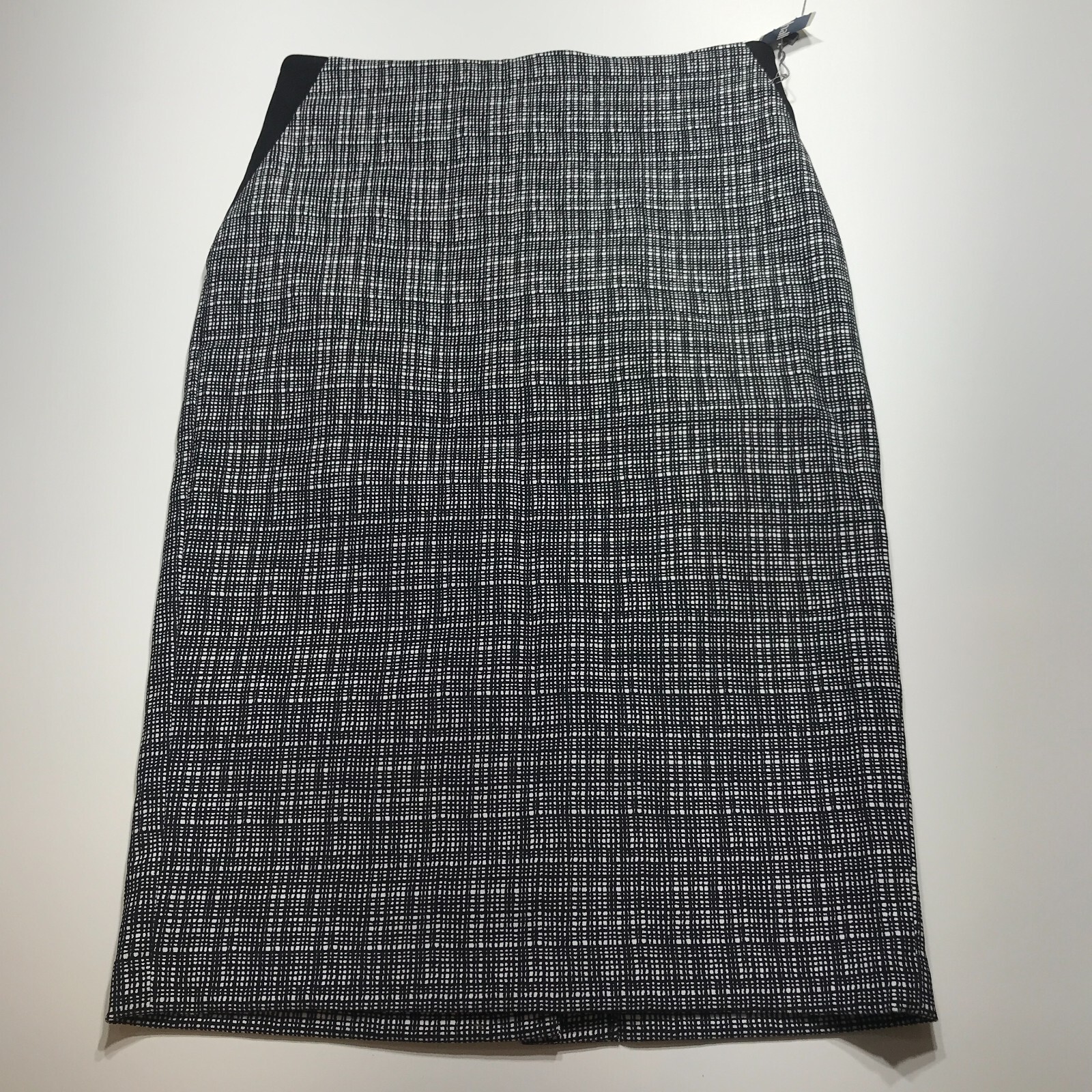 Katherine Barclay Skirt Womens 4 Black White Pattern Waistless Pencil Essentials