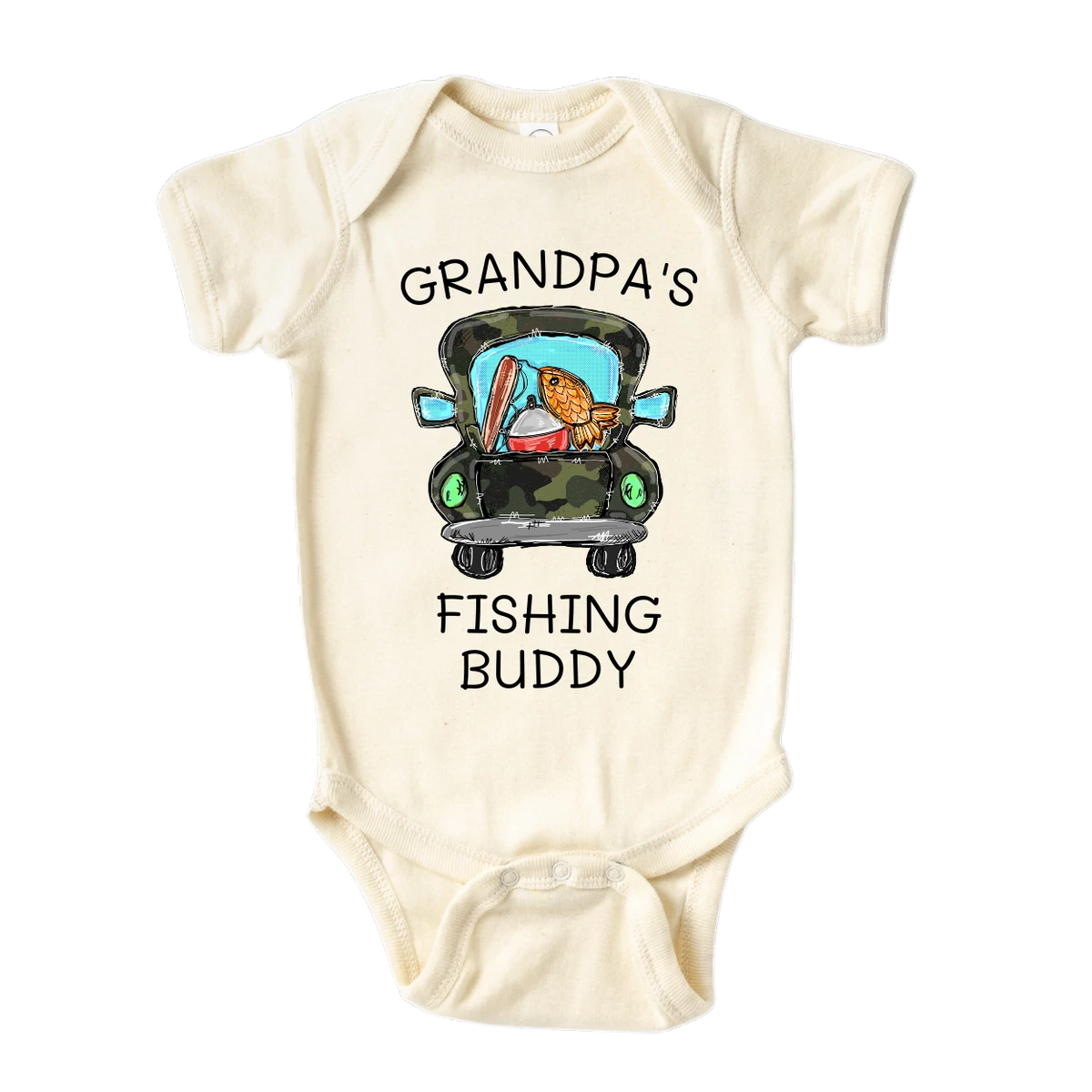 Grandpa's Fishing Buddy Baby Onesie® Fishing Kids Shirt Gift for