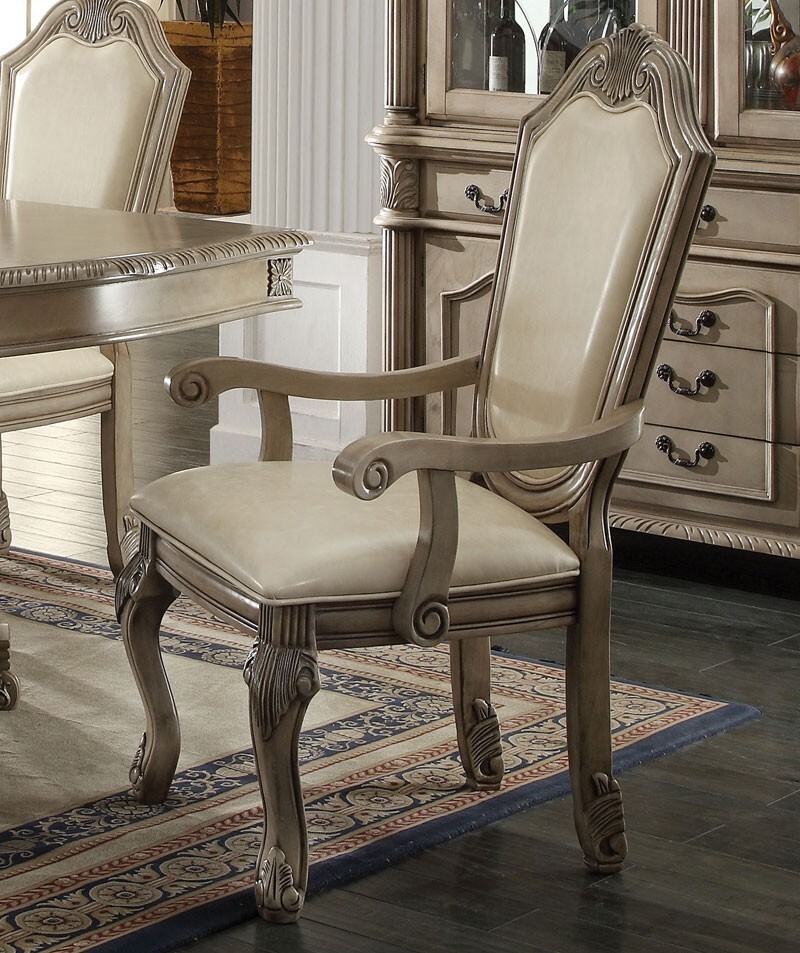 NEW Antique White 7 piece Dining Room Set Furniture Rectangular Table