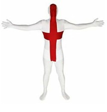 Morphsuit fancy dress, ENGLAND Flag Football Game, Festivals Unisex, Size M