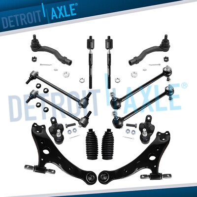 Front Lower Control Arms Tie Rod Suspension Kit for 2002 2003 Toyota Camry ES300
