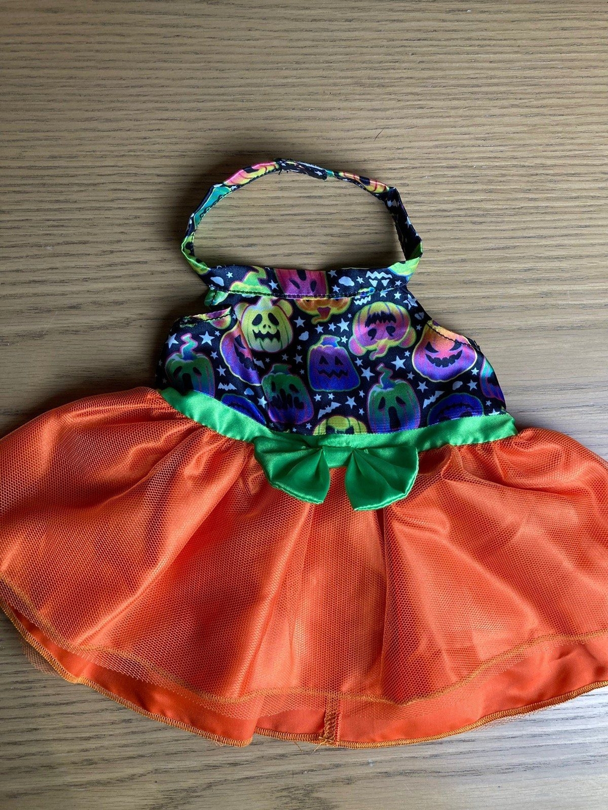 Build a Bear Orange Halloween Halter Dress