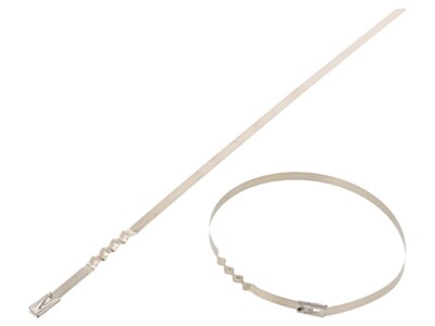 10X BUZ46-260 Kabelbinder L: 260mm W: 4,6mm säurebständiger Stahl AISI 316 RAYCH