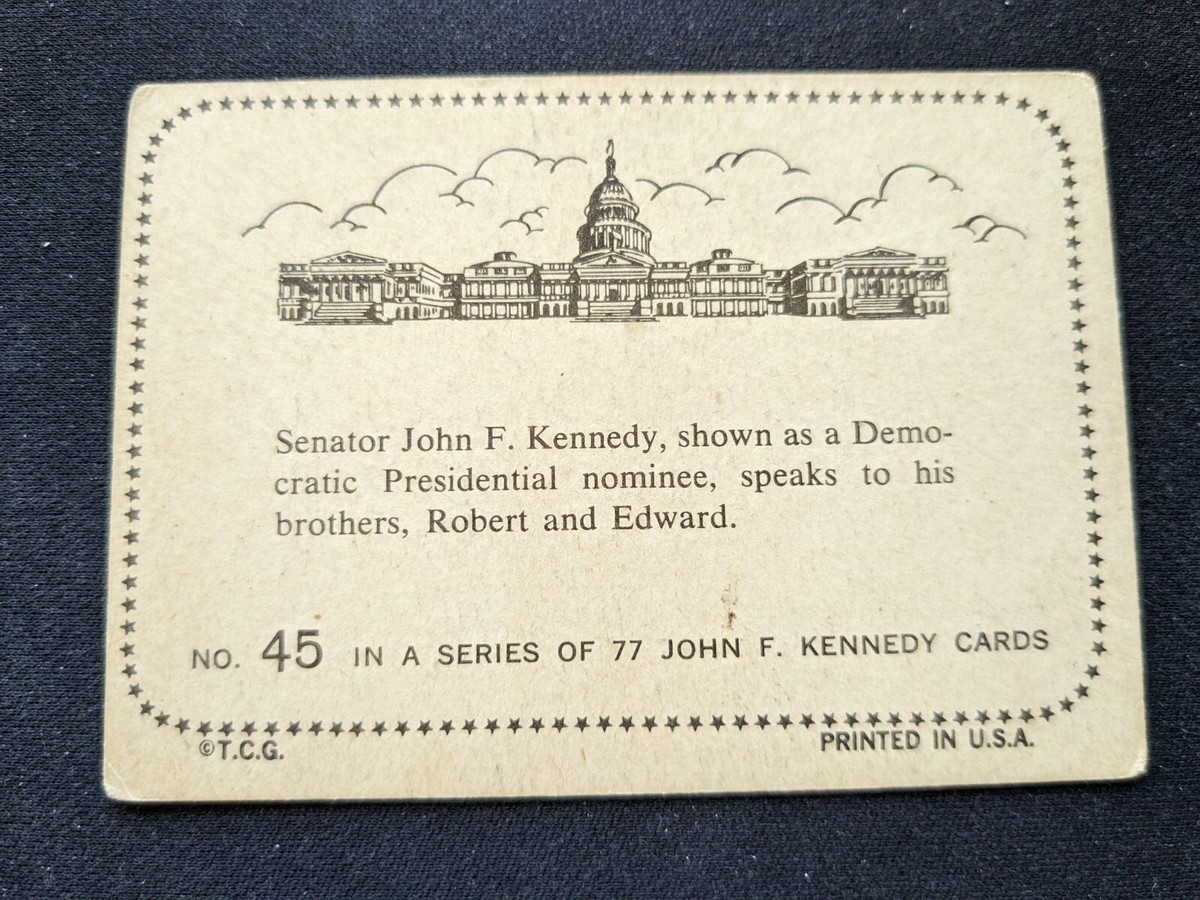 Johnny&#39;s - NEWS メッセージカード 1964 The Story of John F. Kennedy JFK Topps Trading Card You