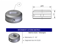 Matrice Punzonatrice OMERA 13/45 40-45-50-70 HY ASOLA Standard