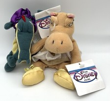 NWT Disney Store Fantasia Ballerina Hippo  Alligator Mini Bean Bag Plush Set