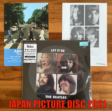 RARE 2021 LET IT BE JAPAN PICTURE DISC VINYL WITH INSERT + FLYERS! THE BEATLES