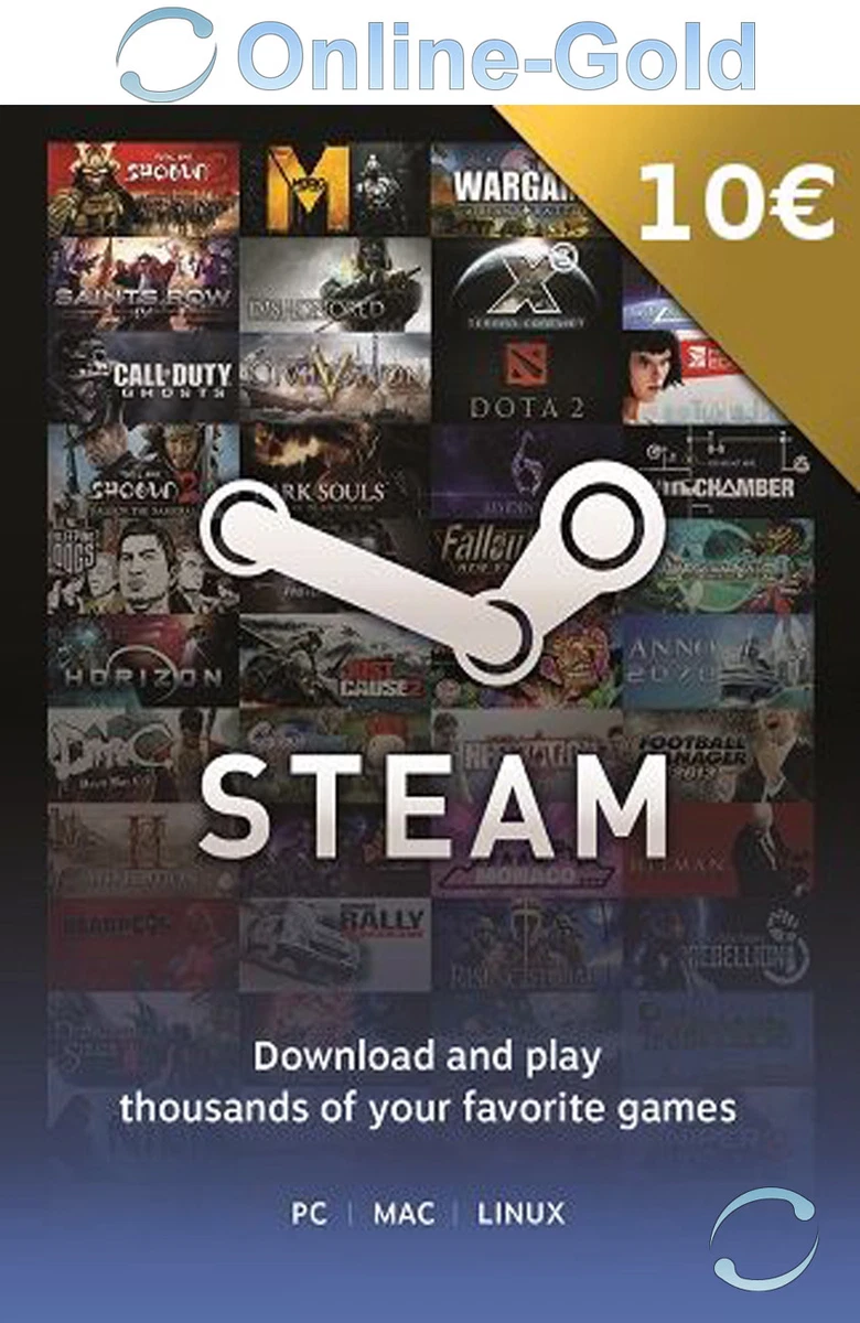 10 EUR Carta Regalo Steam Codice Digitale - €10 Euro Steam.