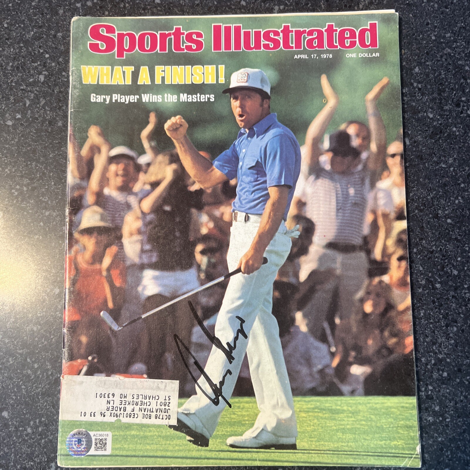 Gary Player Autographed Signed 1978 Sports Illustrated! BECKETT COA, Full Magazine 