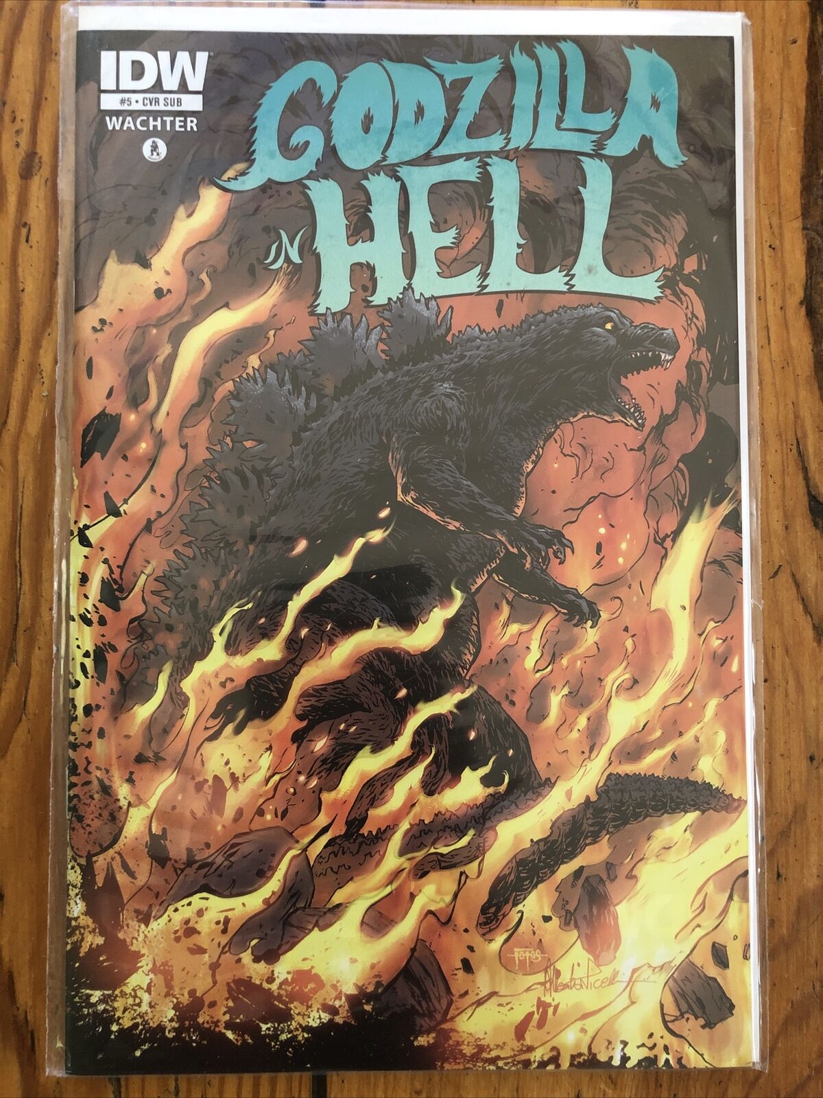 Godzilla in Hell #5 by Dave Wachter - Alberto Ponticelli SUB Variant NEW NM 