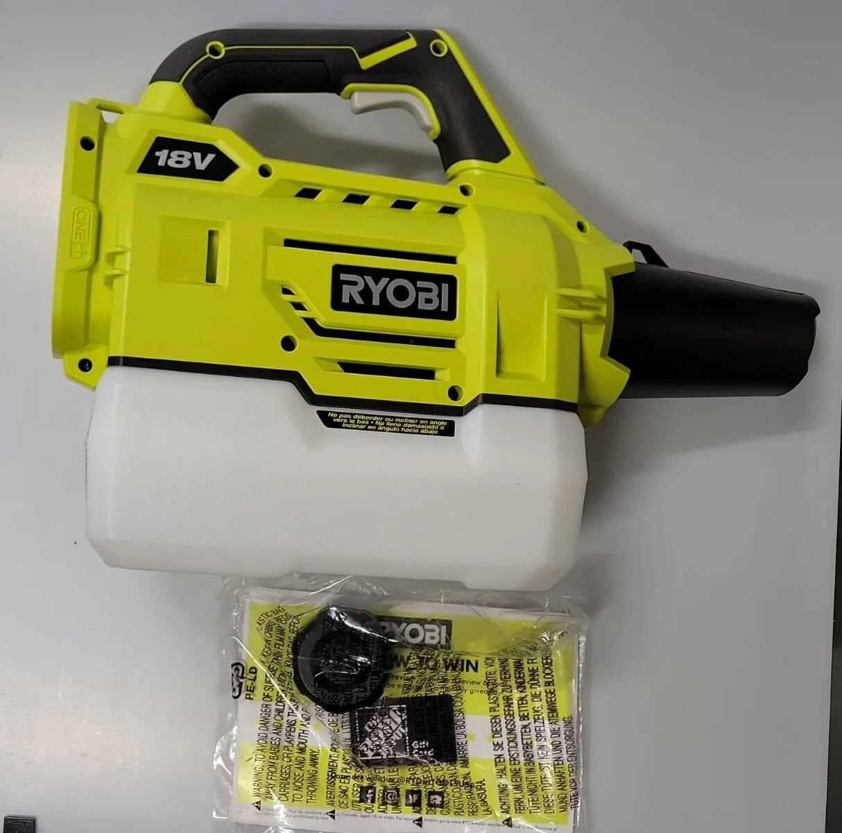 Ryobi P2805 One+ 18 Volt Cordless Chemical Fogger/Mister Tool Only eBay