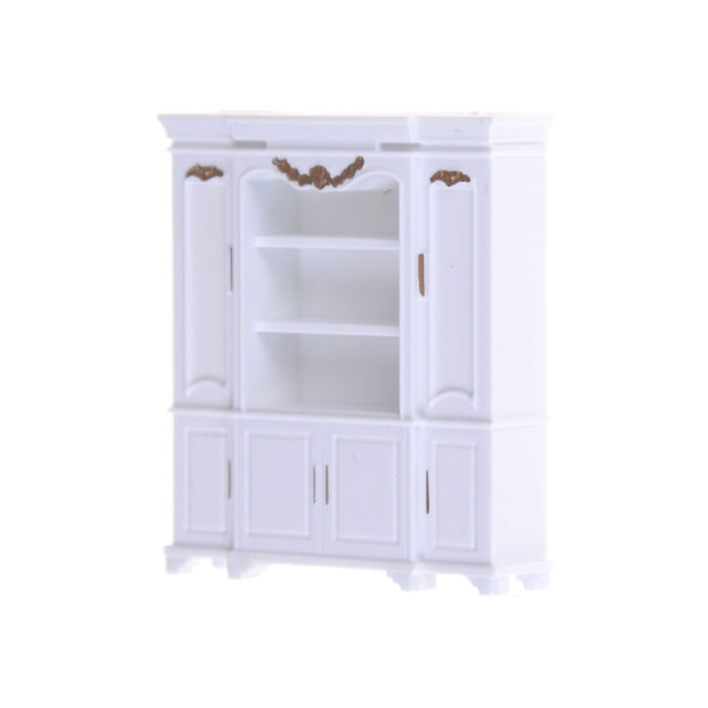 Dollhouse Miniature Furniture Decor Cabinet Shelves Bookcase Golden Pattern -i-