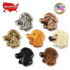 Pewter Standard Poodle Dog Lapel Pin or Poodle Fridge Magnet, D142, Made in USA