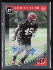 Malik Jefferson Rookie 2018 Donruss Optic Rookies Auto /50 #123 Bengals