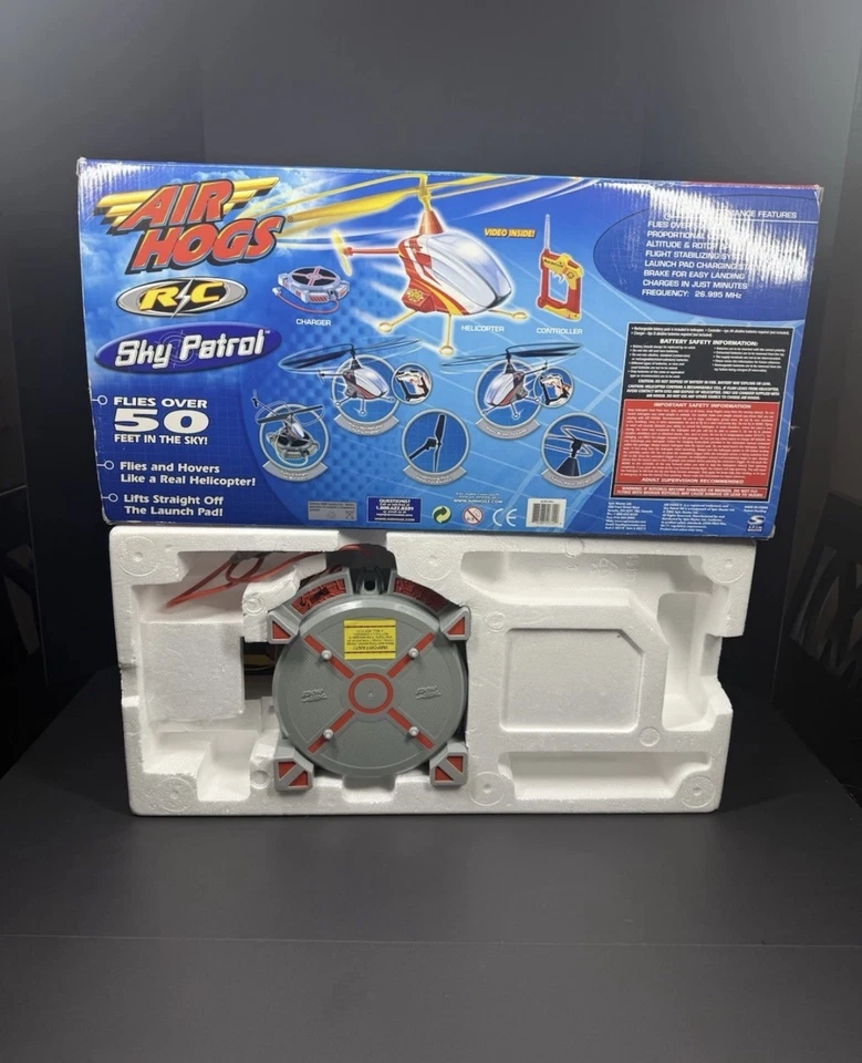 Air Hogs Sky Patrol RC Helicopter 2002 Spin Master Complete - Image 3 of 4
