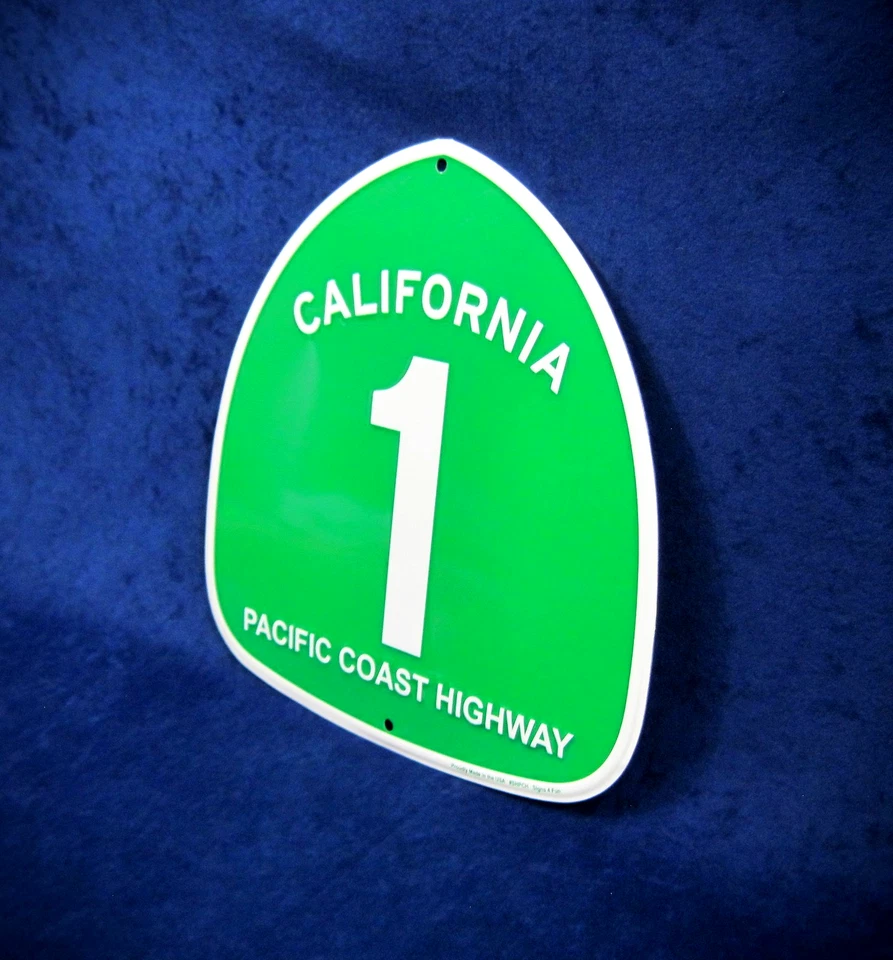 PACIFIC COAST HWY ~ Embossed Metal Shield Sign Garage Man Cave Bar ~ MADE in USA - Image 4 of 4