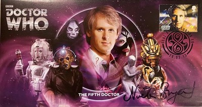 2013 Fünfter Doctor Who offizieller Monster Briefmarkenumschlag signiert von Nicola Bryant
