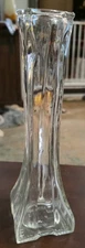 Vintage Europa Profile 1408 Clear Glass Bud Vase – 1986/87 – Square Base