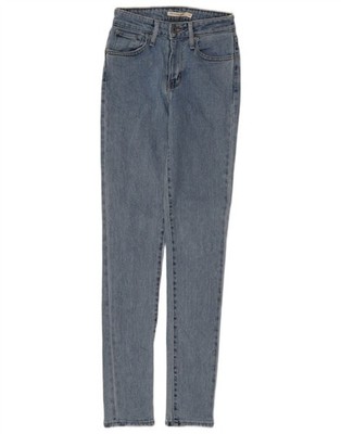 Levi's Damen 721 High Rise Skinny Jeans W24 L32 Blau Baumwolle BX02