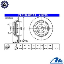 2x BRAKE DISC 24.0112-0213.1 FOR MERCEDES-BENZ MARCO/POLO/Camper eVITO/Tourer