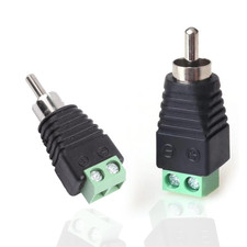 RCA Cable Audio Adapter, Phono RCA Male Plug to AV Screw Terminal Audio/Video Sp
