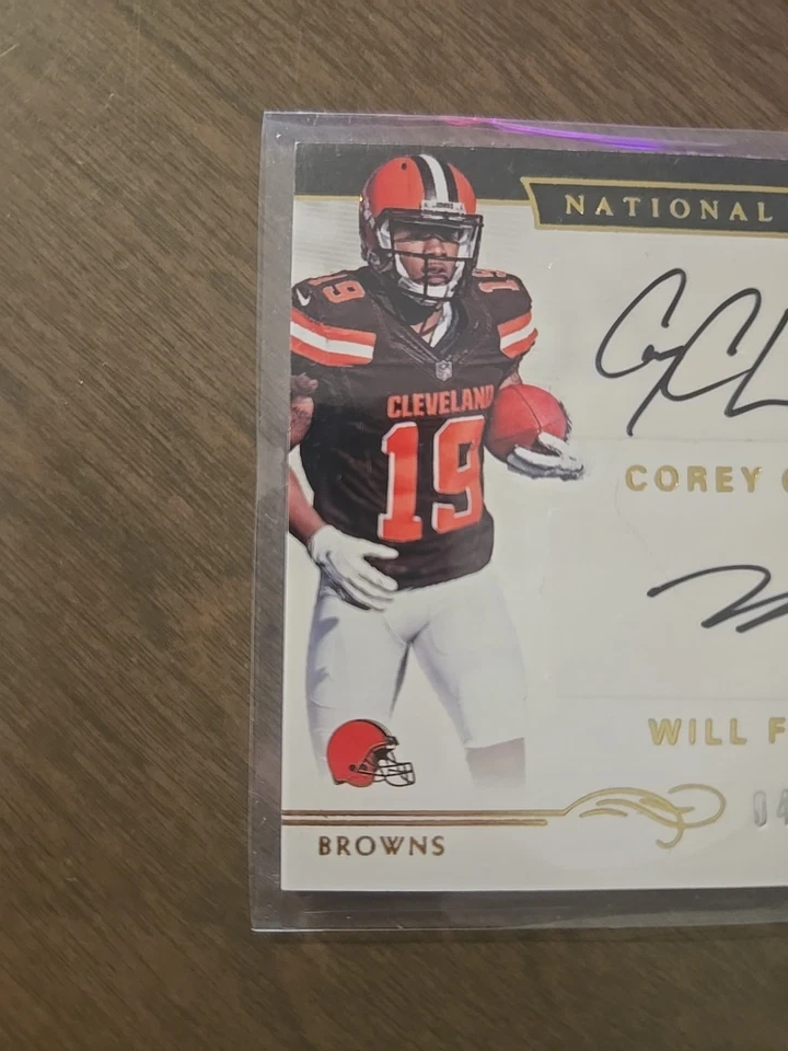 Dual Auto #'d /10 Corey Coleman And Will Fuller V. 2016 NFL National Treasures - Image 3 of 4