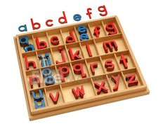 Montessori Wooden Movable Alphabet with Box Preschool Spelling Learning