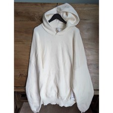 NWT Alo Yoga Scholar Hooded Sweater Mens 2XL Ivory Ribbed Hem Cuffs Pullover