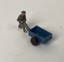 Vintage Wiking HO 86 Baggage Porter With Cart
