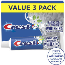 Crest Plus Baking Soda  Peroxide Whitening Toothpaste PACK OF 3