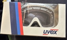 Vintage 1970's UVEX Anti-Fog Ski Goggles Gray/Goldgreen w/ Box Bag