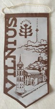 Wimpel Vilnius in Litauen 1980er Jahre UdSSR 14,6 cm x 7,1 cm