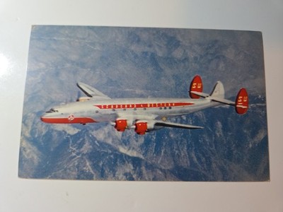 Seaboard & Western Lockheed L-1049D Super Constellation Postcard (Blank Back)