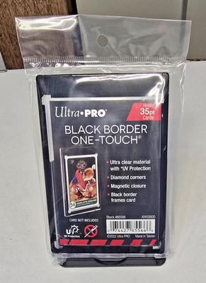 Ultra PRO 35pt ONE-TOUCH Magnetic Trading Card Holder w/ UV Black Border Clear
