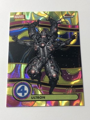 2026 Topps Marvel Finest Fantastic Four ULTRON Blacklight Refractor Gold 49/50