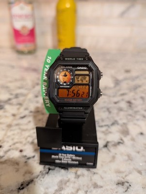 Kid Goku on Nimbus ft. Turtle island  Mod CASIO AE-1200 Watch Dragon Ball 