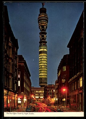 London, The Post Office Tower by Night, Ansichtskarte 