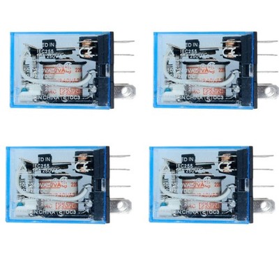 Aideepen 4 Stuck LY2NJ Relais AC 220V Leistungsrelais DPDT LED