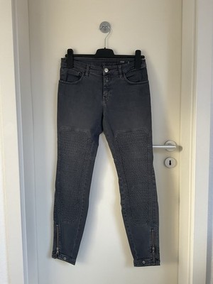 CLOSED Damen Skinny Jeans W27 Grau Baumwollmischung Stretch