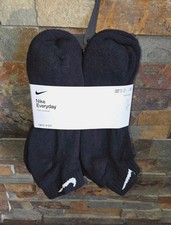 NIKE 6-Pack Low Socks Large 8-12 Black MSRP 24 100 Authentic Guaranteed