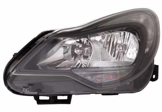 ABAKUS Main Headlight 442-1169RMLEM2B For Opel Right, Black, No Bulb
