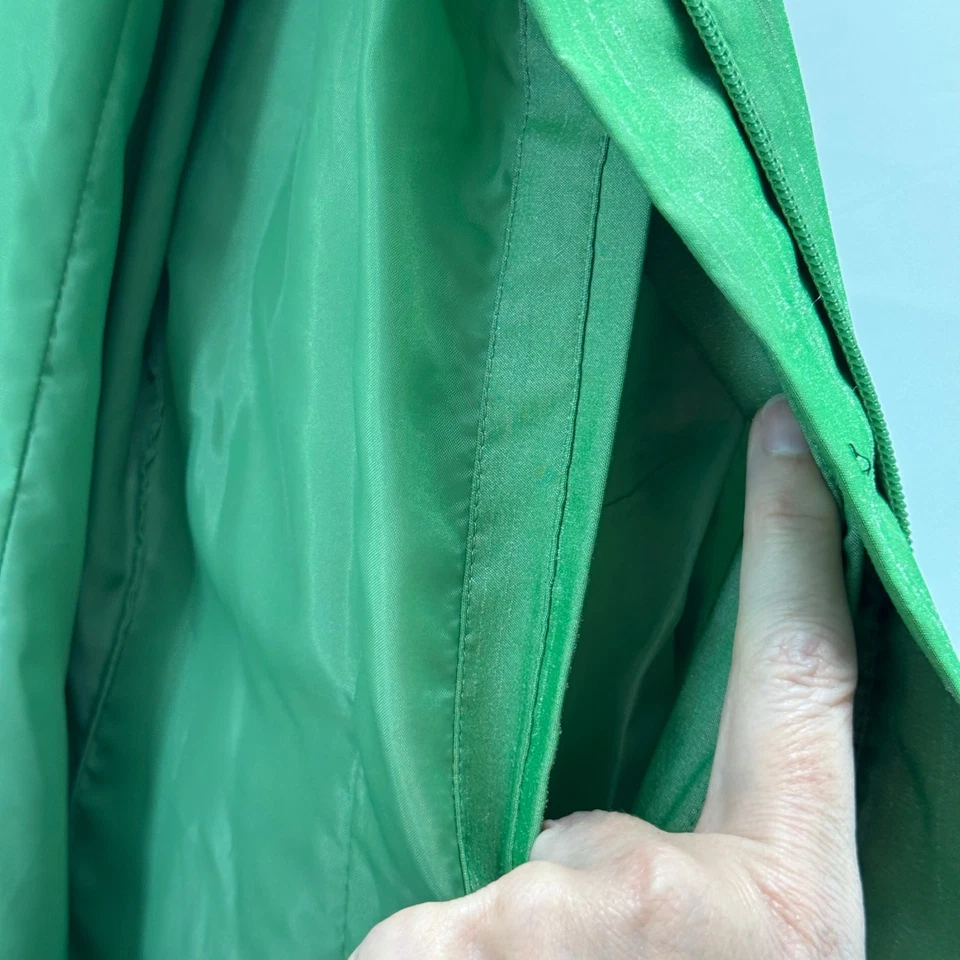 D & Y women’s small green bubble long coat with belt.  - Image 4 of 4