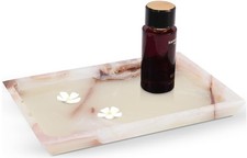 Radicaln Marble Rectangle Serving Tray 12" Inches Handmade White Onyx Charcut...