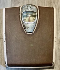 Mid Century Vintage Detecto Bathroom Scale Pink Base Art Deco Tested Works