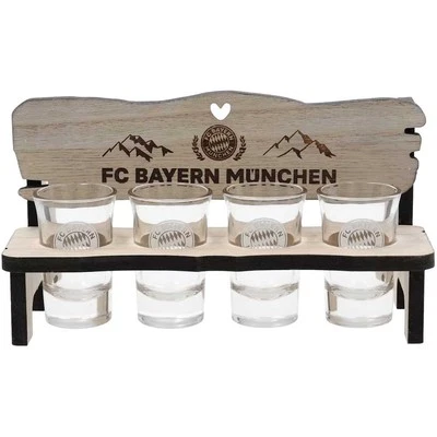 FC Bayern München Schnapsbank Schnapsglas Schnapsgläser 4er-Set FCB Fanartikel