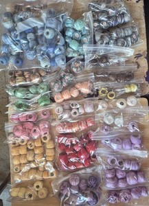 Vintage Purple Tatting Thread MINI LOT of 190+ Lily Coats Crochet Cotton